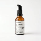 Hair Theory Scalp Activation Oil, a 50 ml pre-wash scalp oil in an amber glass bottle with a black pump.