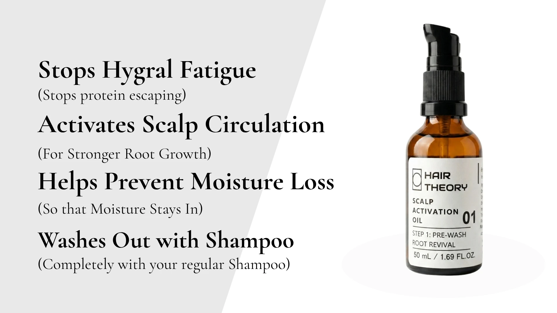 Scalp Activation Oil benefits — stops hygral fatigue, activates scalp circulation
