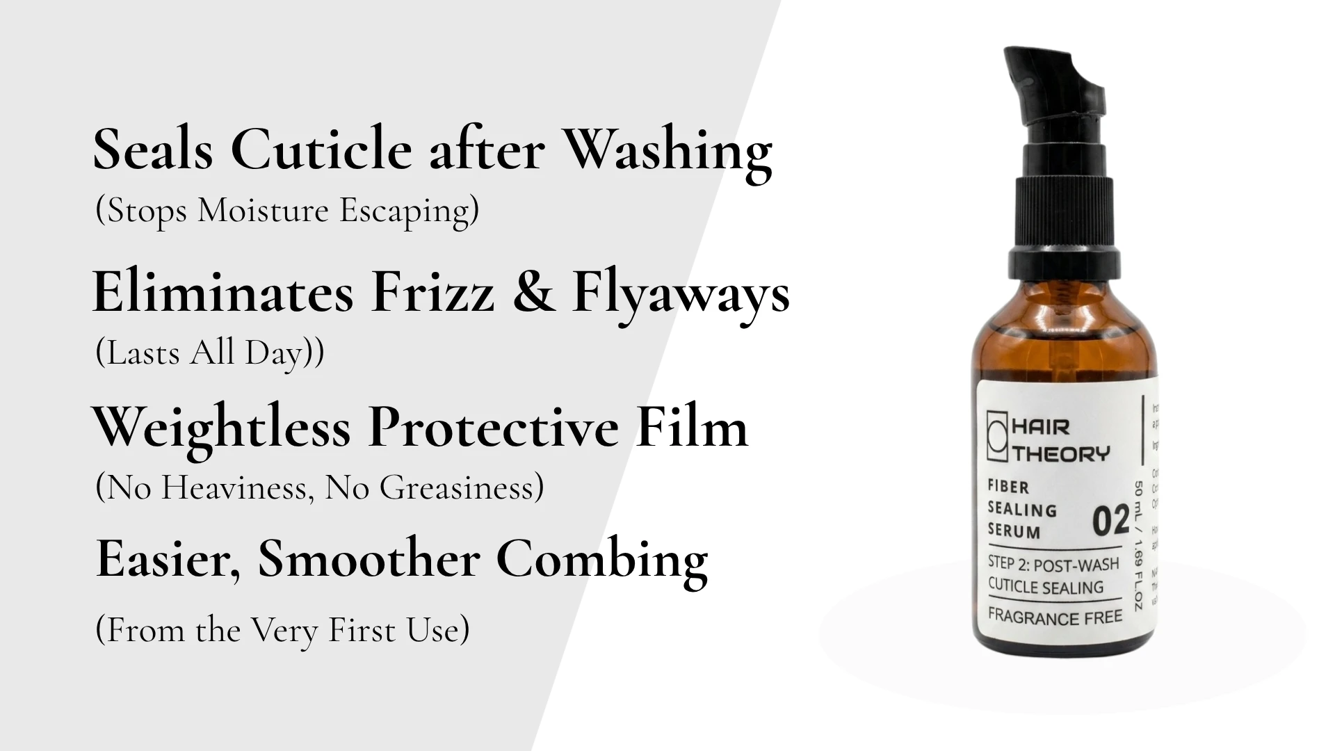Fiber Sealing Serum benefits — seals cuticle, eliminates frizz